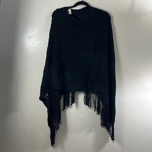 Winwin shawl / cardigan women’s one size black pull over